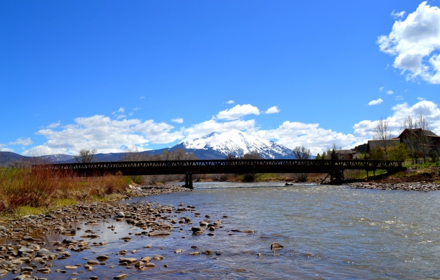 Mt Sopris from The Crystal River, Carbondale